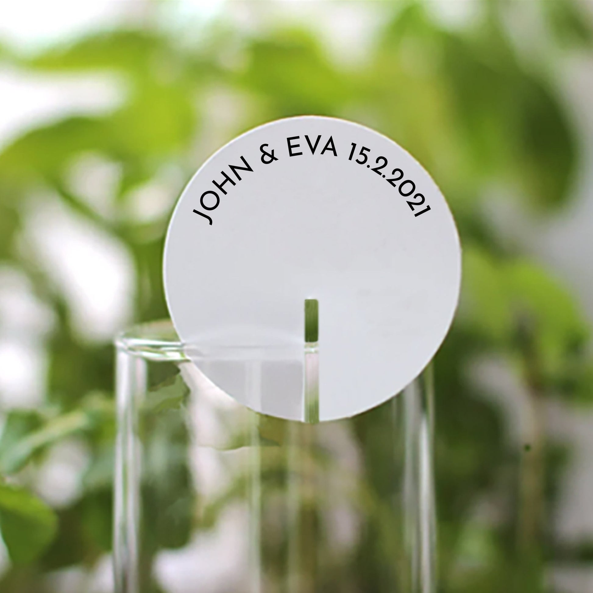 Personalised Stemless Drink Tags - Single Message Style 1 - Letterfy