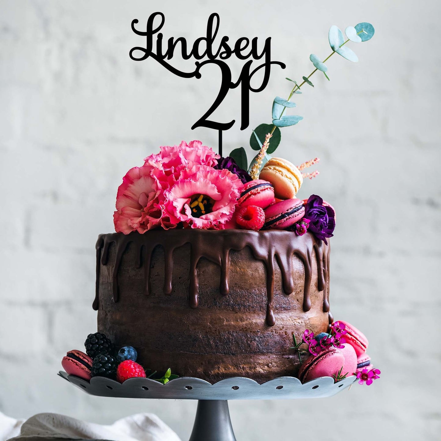 Name & Age Custom Cake Topper Style 6 - Birthday Topper - Letterfy