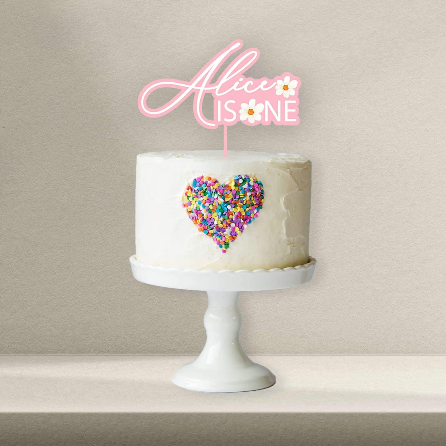 Personalised Flower Cake Toppers - Flower Cupcake Toppers - Flower Cookie Stamps - Letterfy