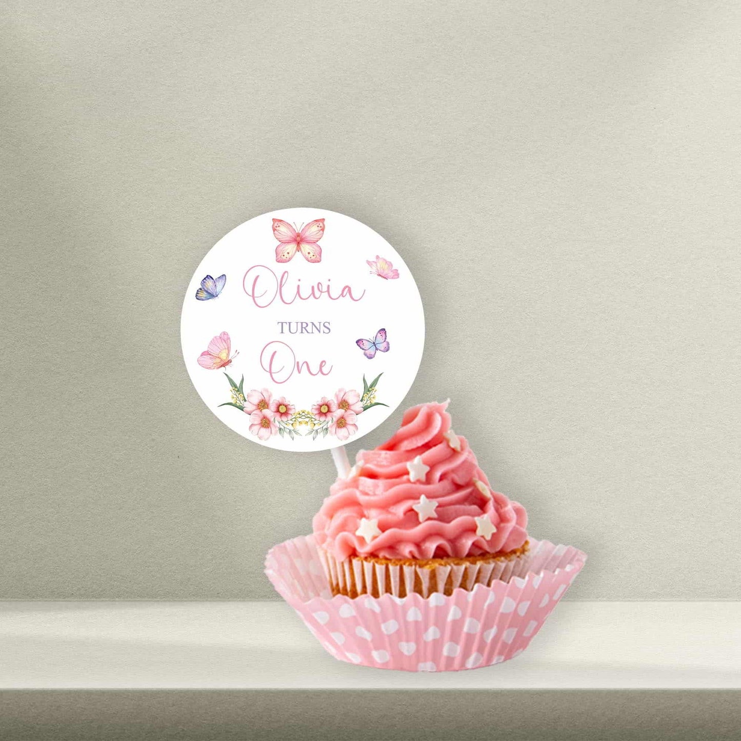Personalised Butterfly Cake Toppers - Butterfly Cupcake Toppers - Butterfly Cookie Stamps - Letterfy