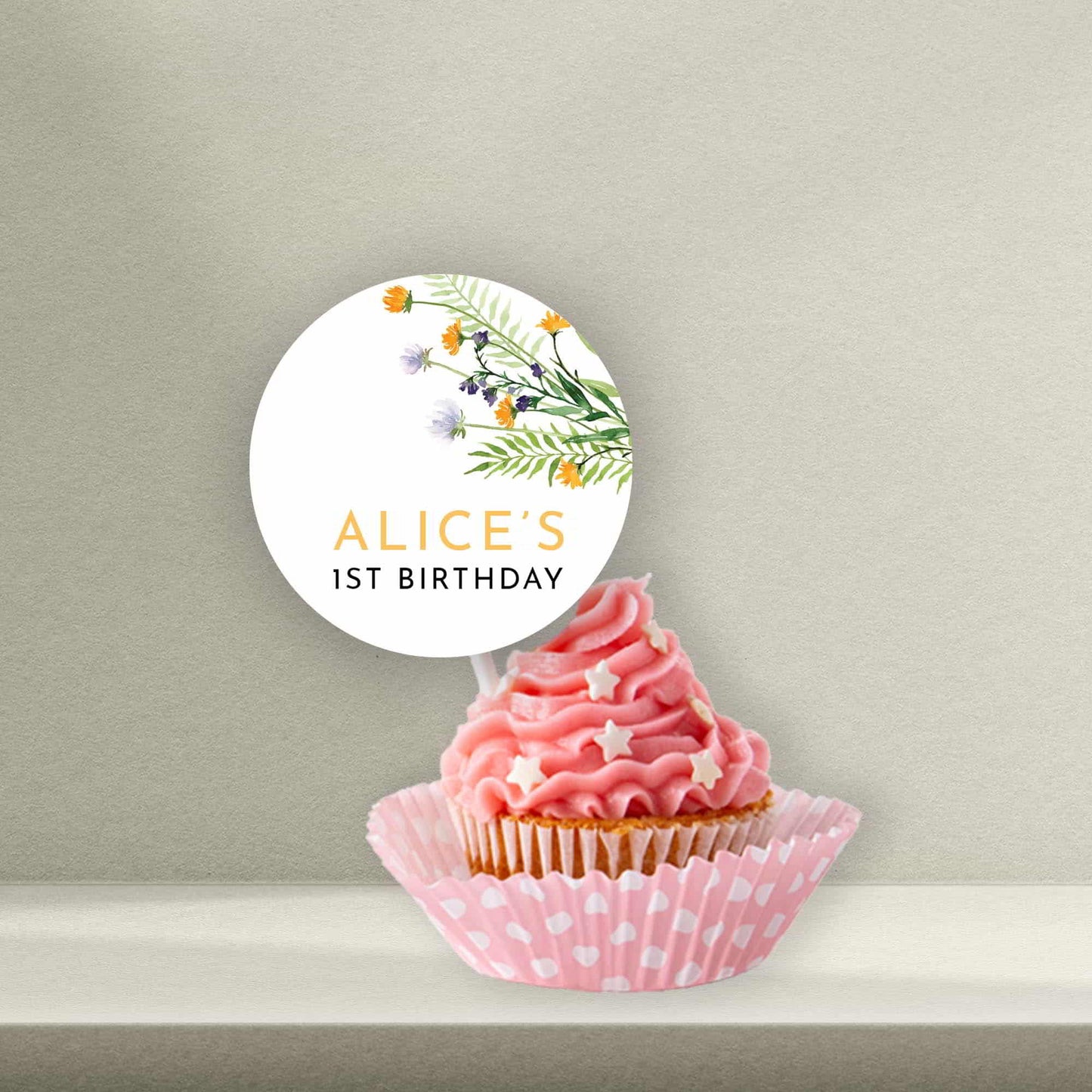 Personalised Flower Cake Toppers - Flower Cupcake Toppers - Flower Cookie Stamps - Letterfy