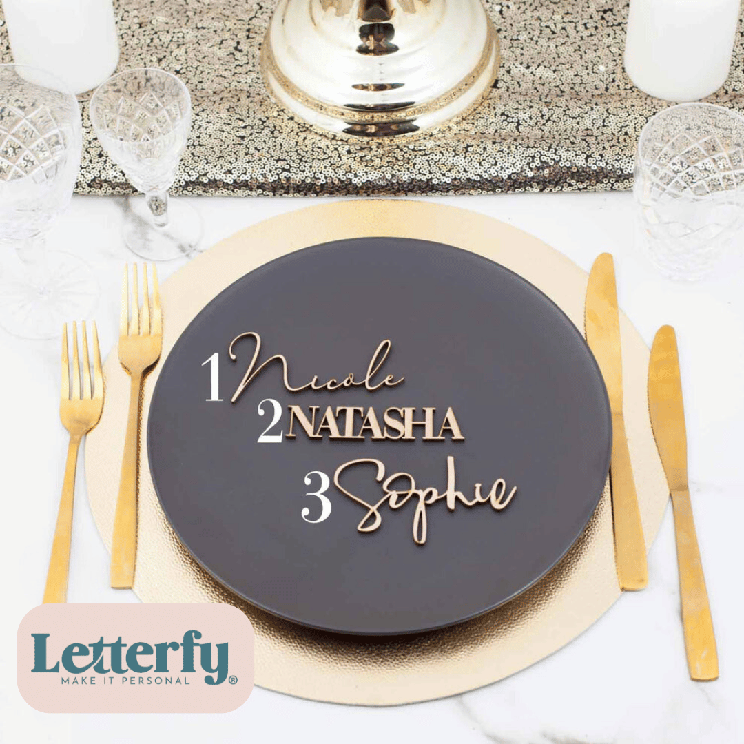 Modern Style Custom Wedding Place Card Names - Wedding Gifts - Name Tags