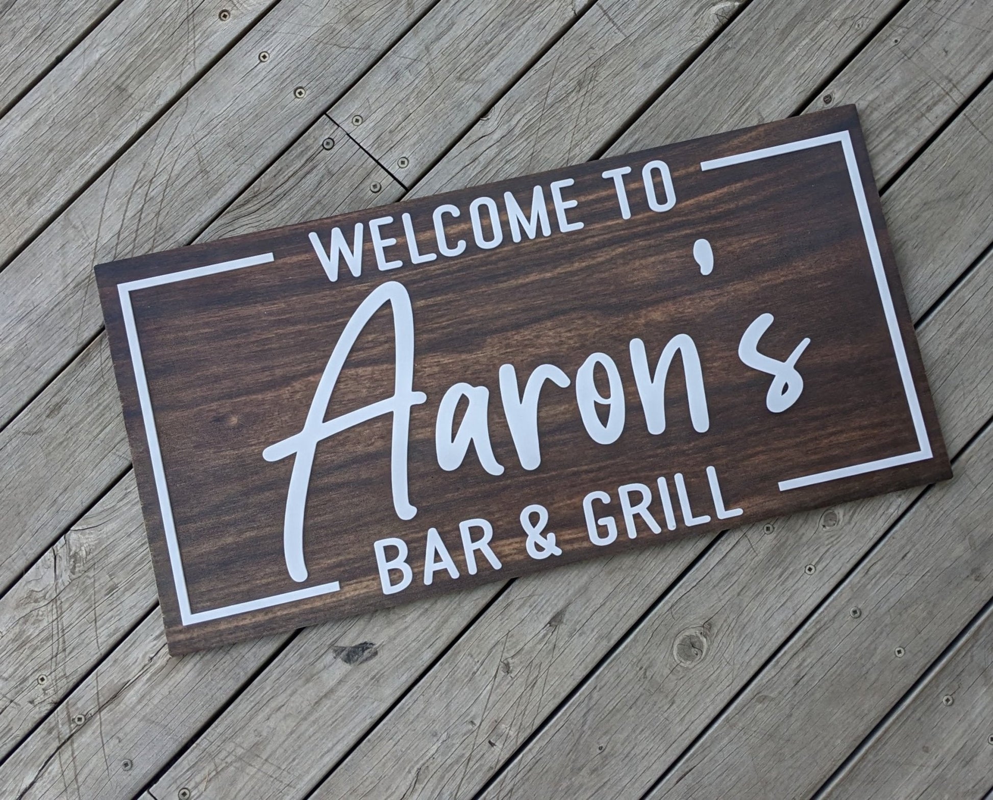 Custom bar and grill plaque - PersonalisedSigns