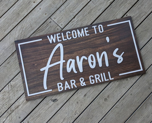 Custom bar and grill plaque - PersonalisedSigns