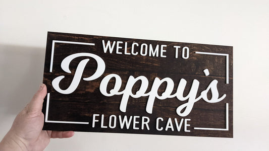 Garden flower personalised sign - PersonalisedSigns