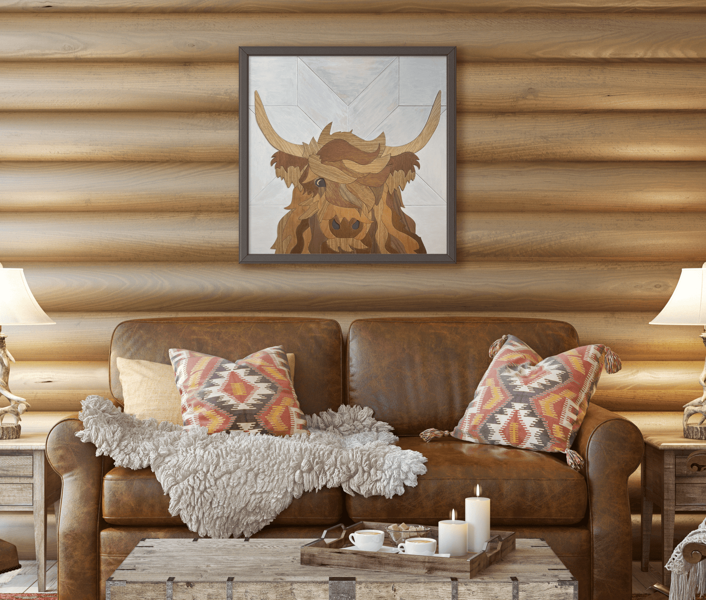 Highland Cow wooden art - PersonalisedSigns