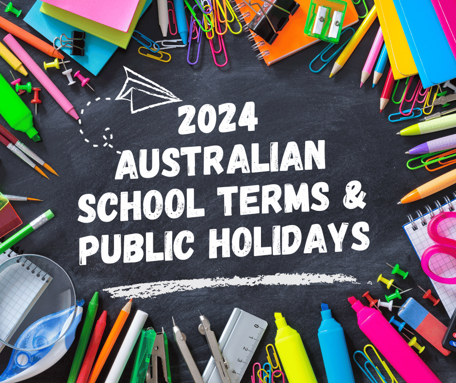 2024 Australian School Terms & Public Holidays - PersonalisedSigns