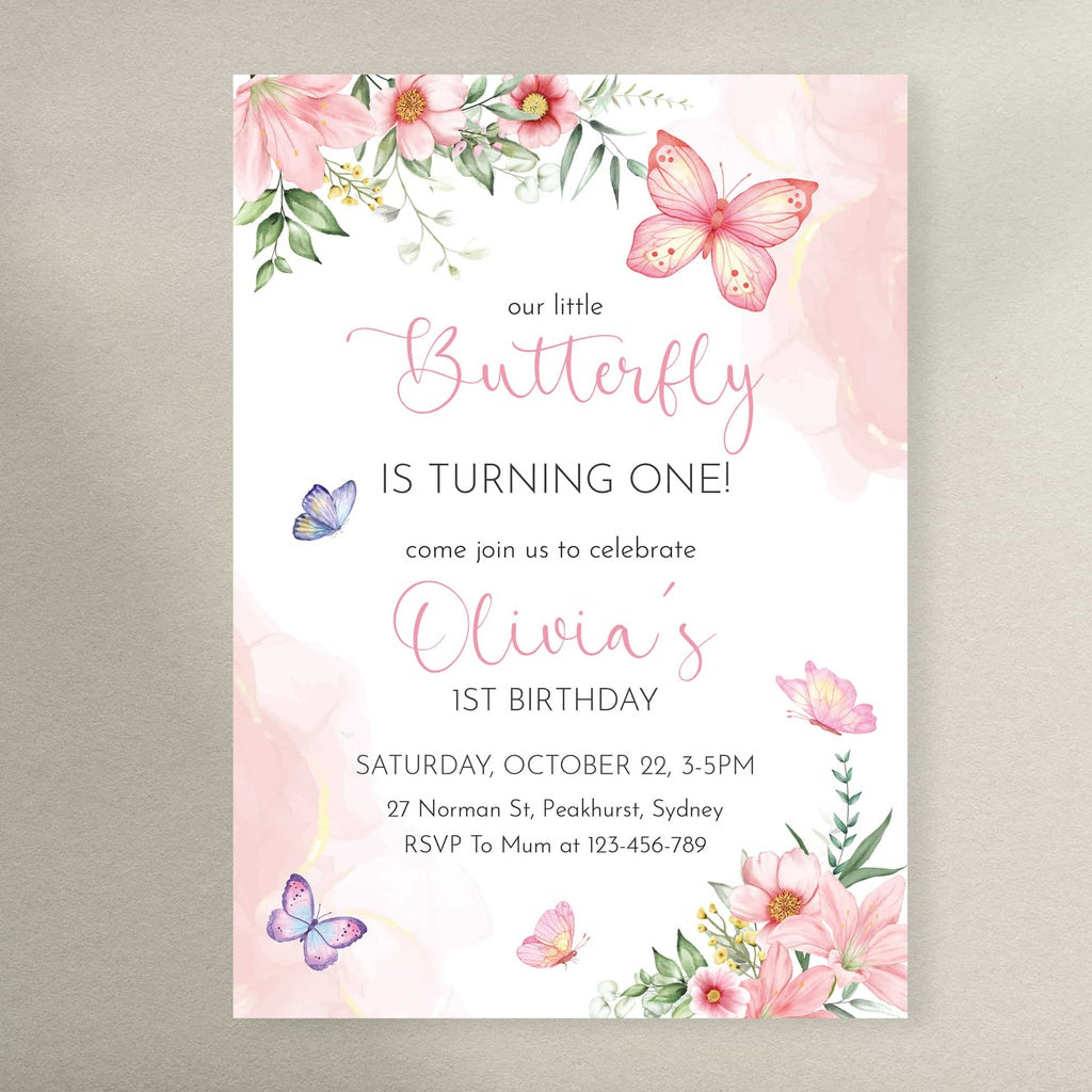 Butterfly Birthday Invitation