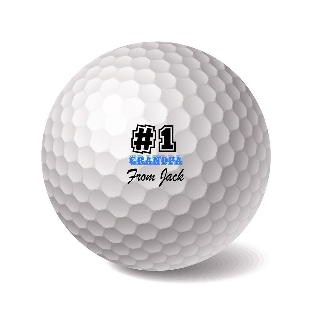 Personalised Golf Balls 3 Pack "#1" - Letterfy 