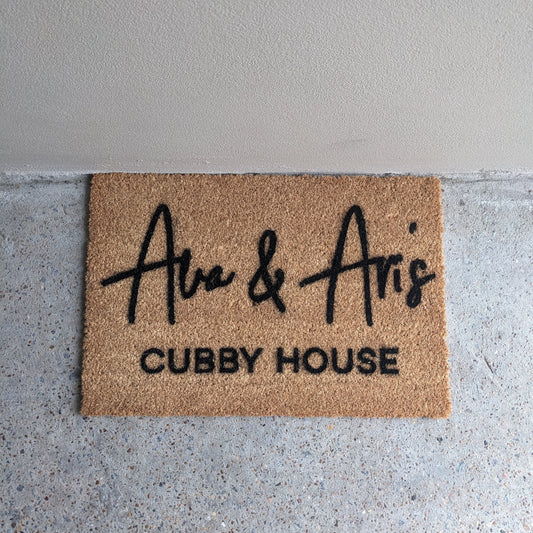 Cubby House Personalised Doormat
