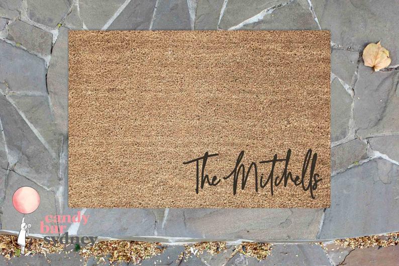 Personalised Door Mat Script font