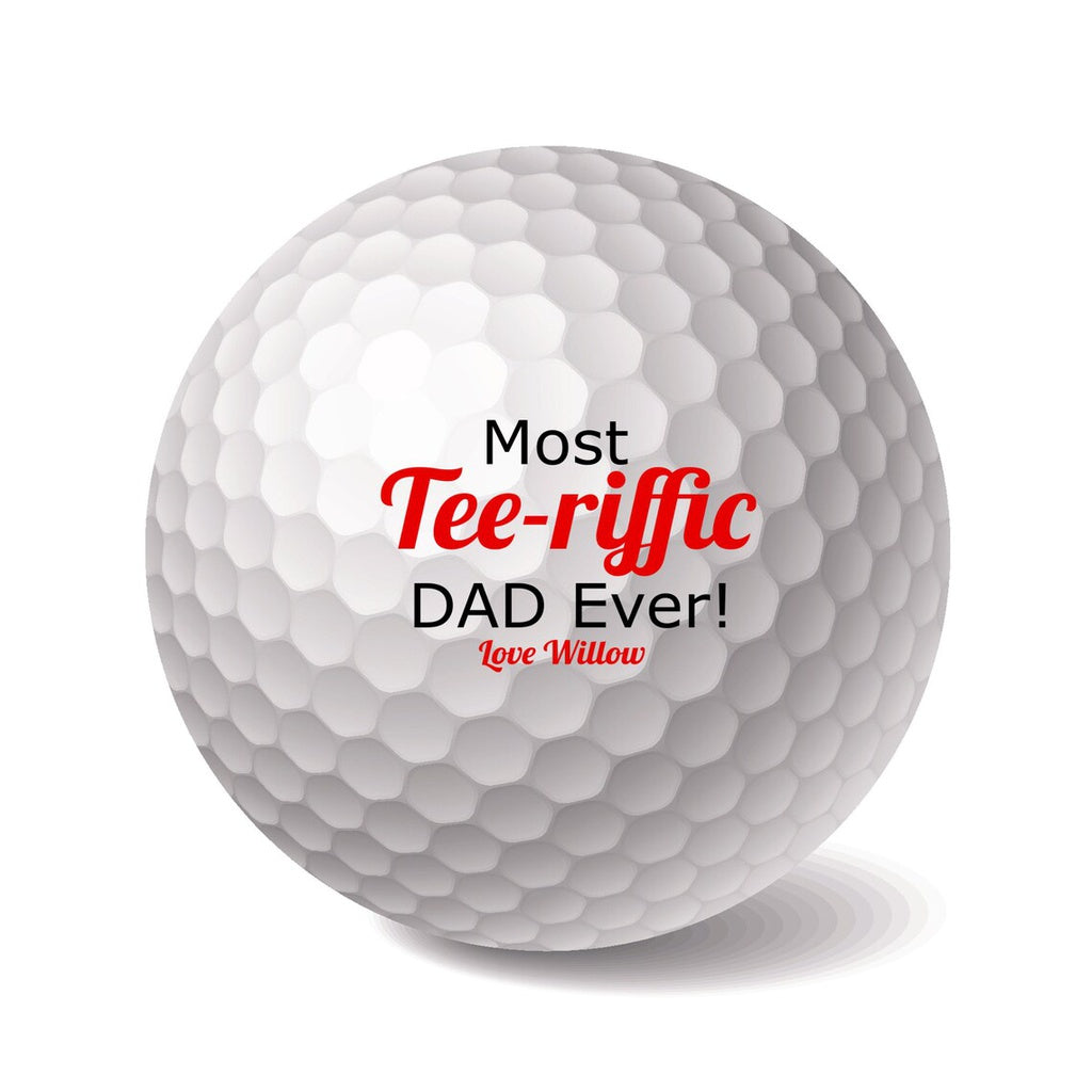 Tee-riffic golf ball funny fathers day