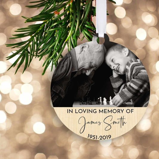 Personalised Memorial Christmas Photo Bauble - Letterfy 