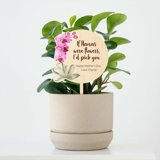 Personalised Mother's Day Floral Planter Stick - Style 2 - Letterfy 