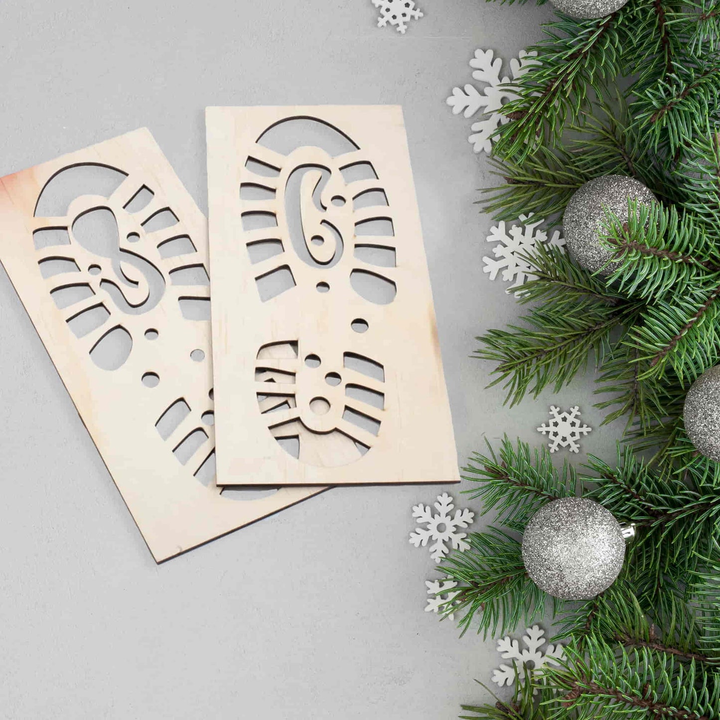 Santa Footprints - Santa Stencil - Christmas Eve Footprints