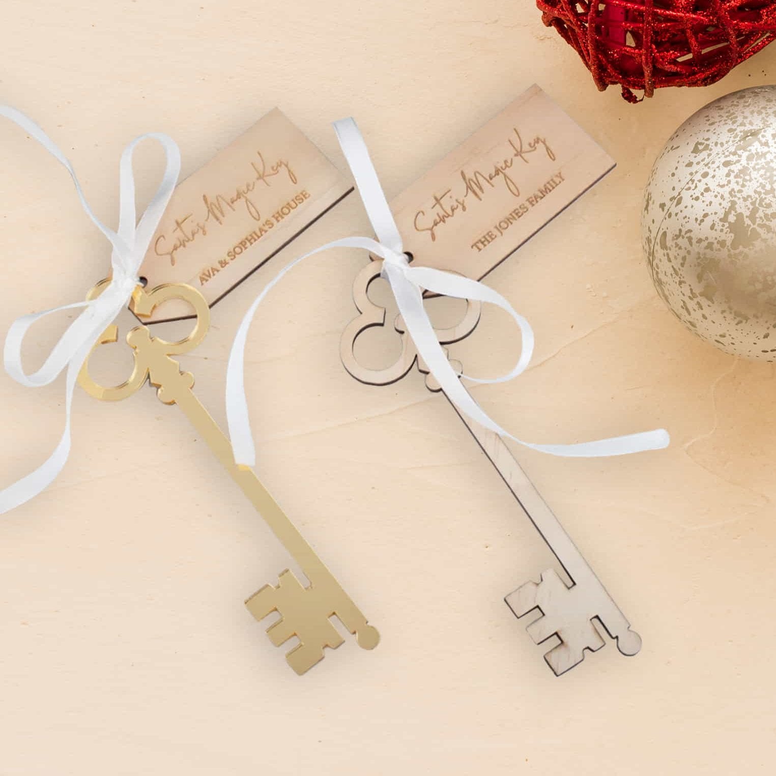 Personalised Santa's Key Christmas Gift - Laser Cut Gifts - Custom Christmas Gifts