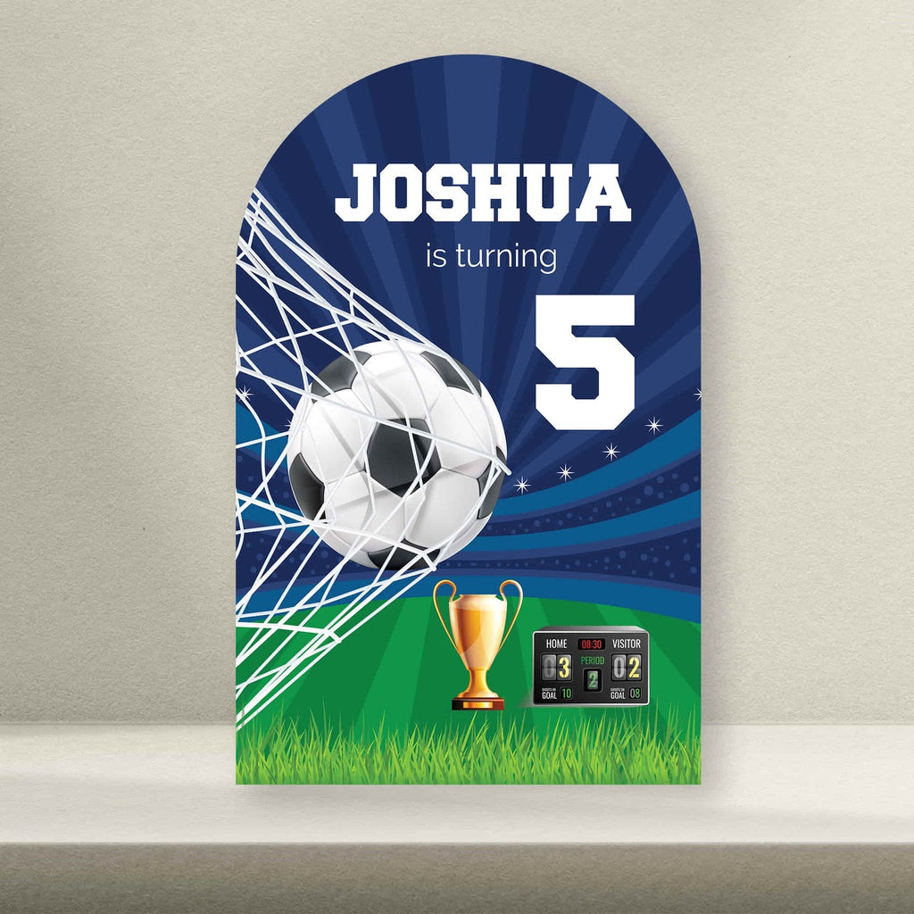 custom Soccer birthday sign Arch Backdrop