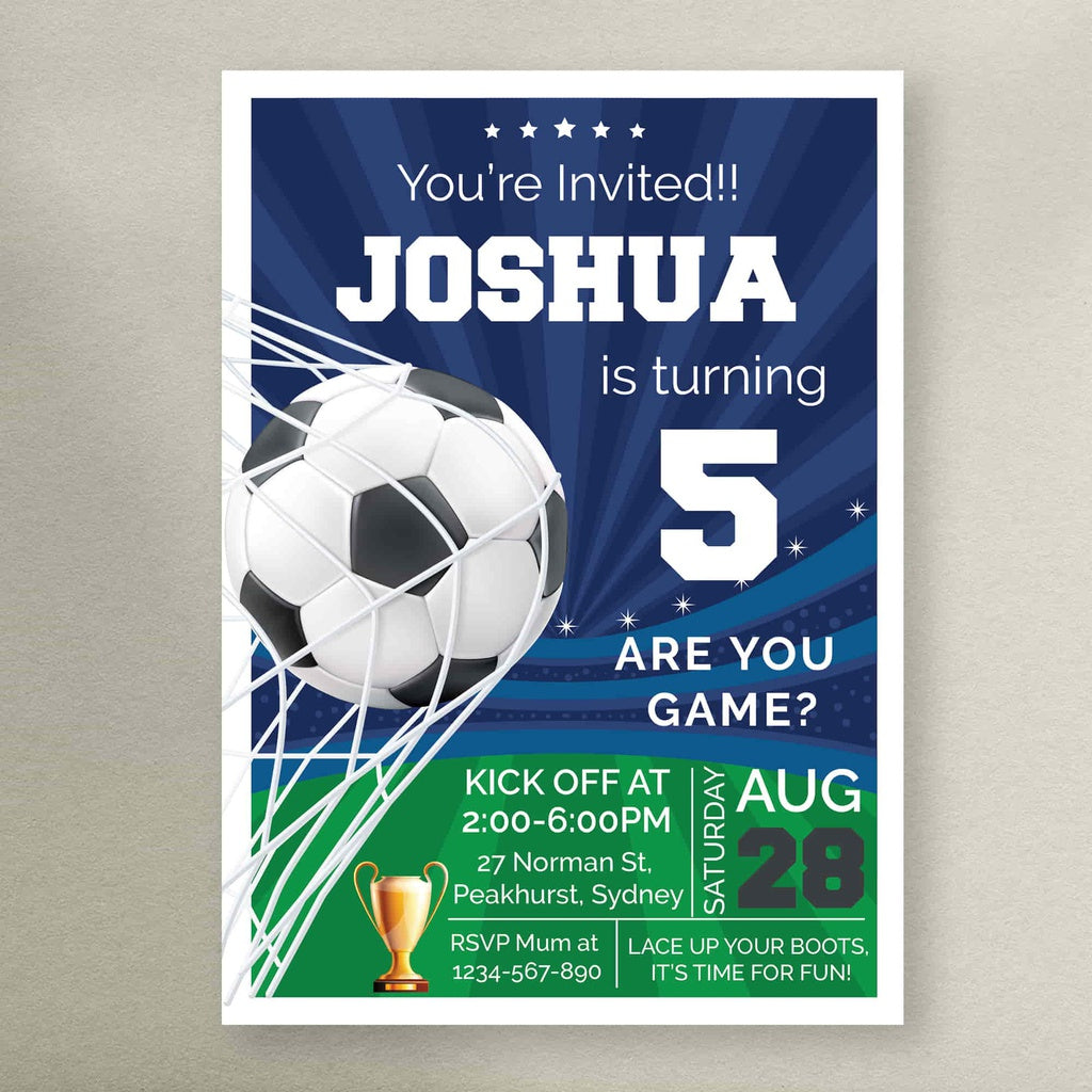 Soccer Birthday Invitation