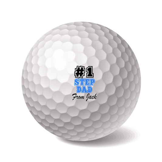 Personalised Golf Balls 3 Pack #1 Step Dad - Letterfy 