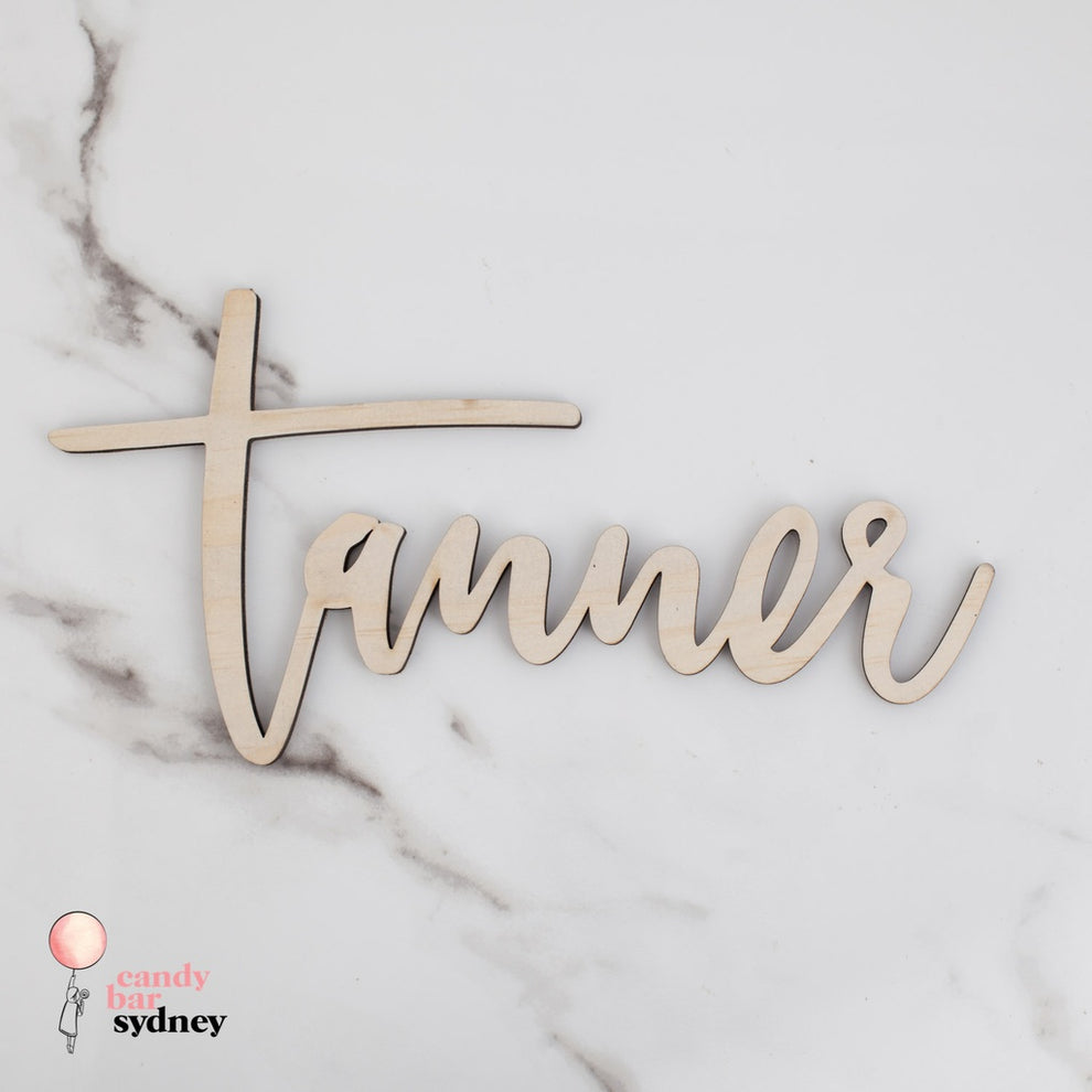 Wooden Custom Name Script Plaque – Letterfy
