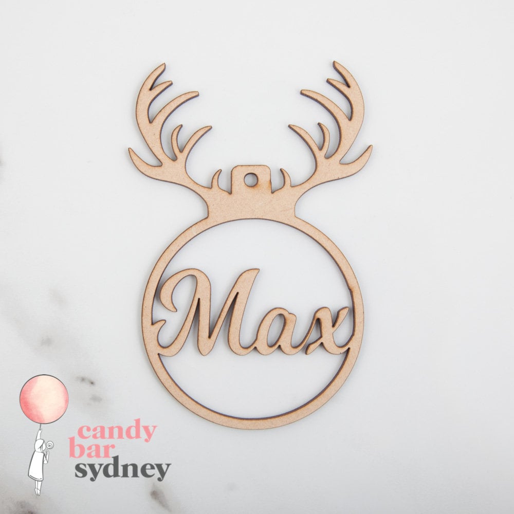 Reindeer Hanging Decoration - Personalised Christmas Decorations - Christmas Tree Ornaments - Letterfy 