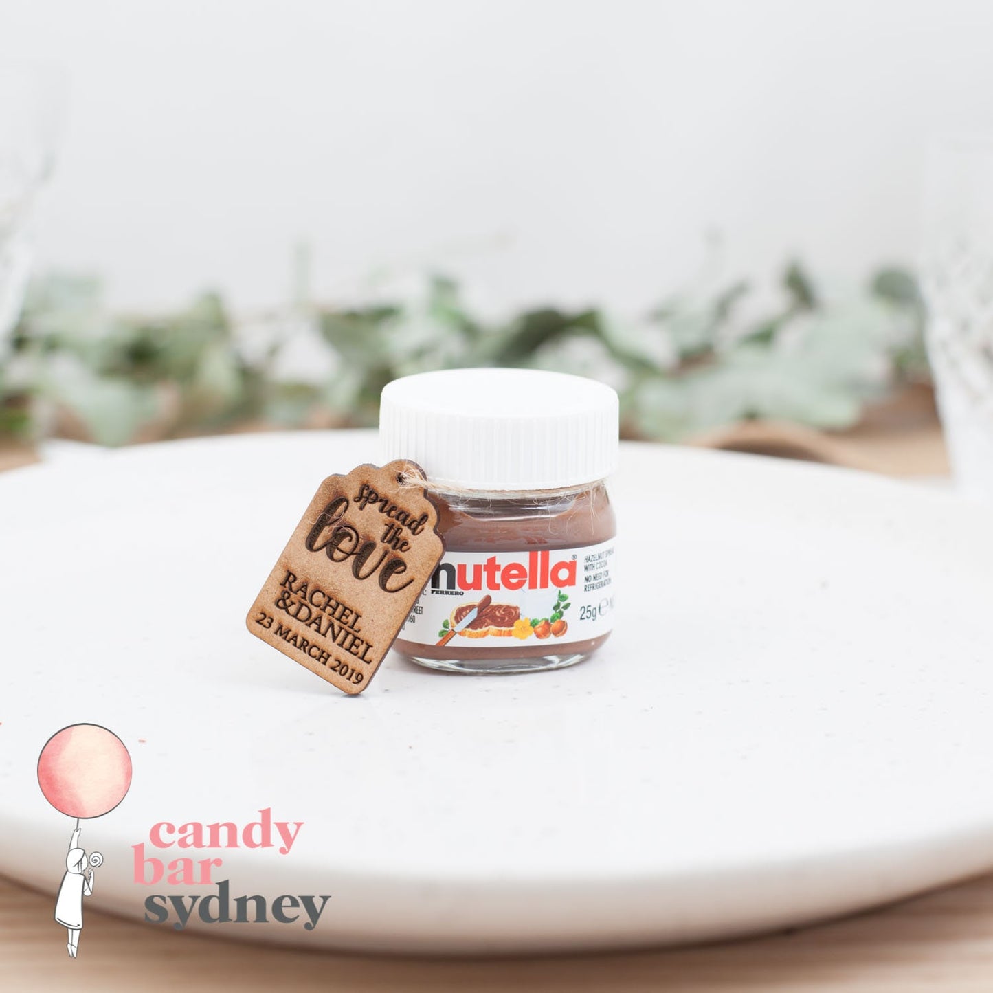 Mini Nutella Custom Bonbonniere Tags - Custom Gifts - Wedding Favours - Letterfy 