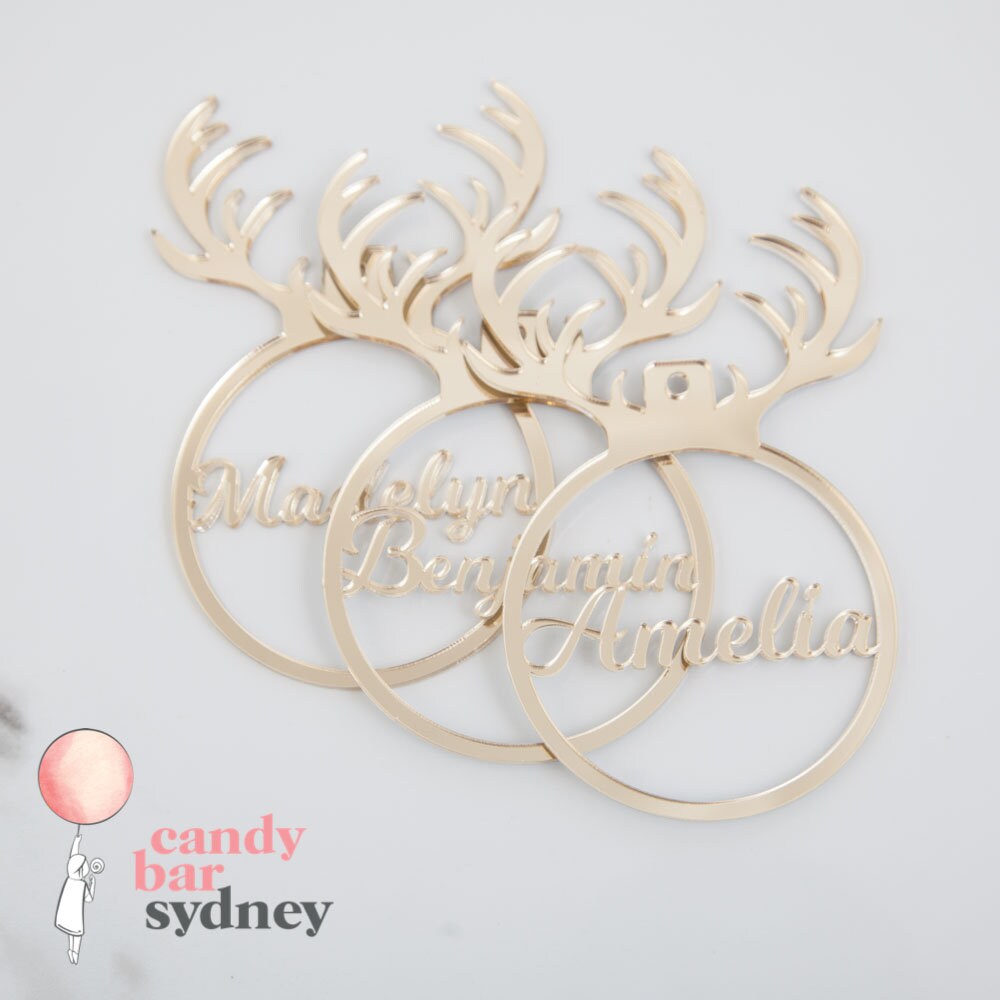 Reindeer Hanging Decoration - Personalised Christmas Decorations - Christmas Tree Ornaments - Letterfy 