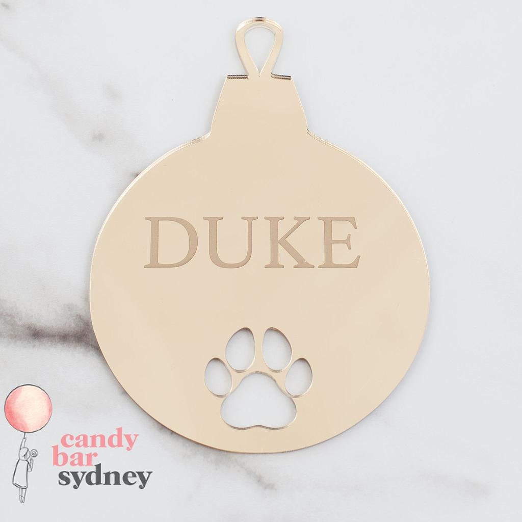 Personalised Christmas Pet Dog Bauble - Custom Decorations - Pet Toys