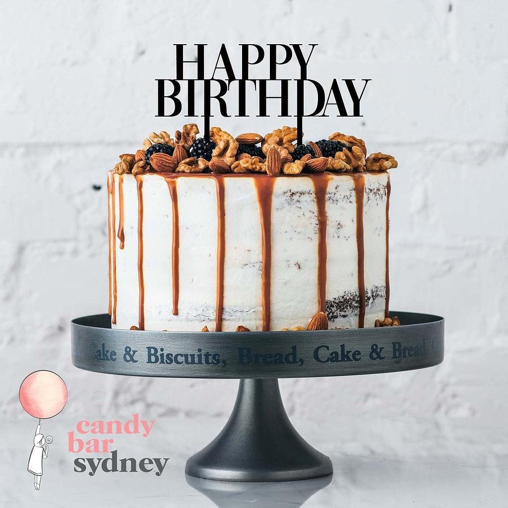 Happy Birthday Cake Topper - Bold Font - Birthday Cake Toppers - Rose Gold Toppers - Letterfy 