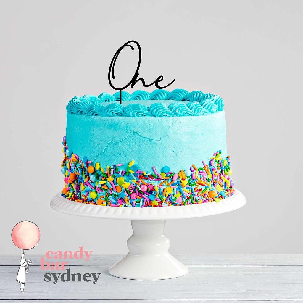 One Birthday Cake Topper - First Birthday Cake Topper - 1 Birthday Cake Topper - Letterfy 