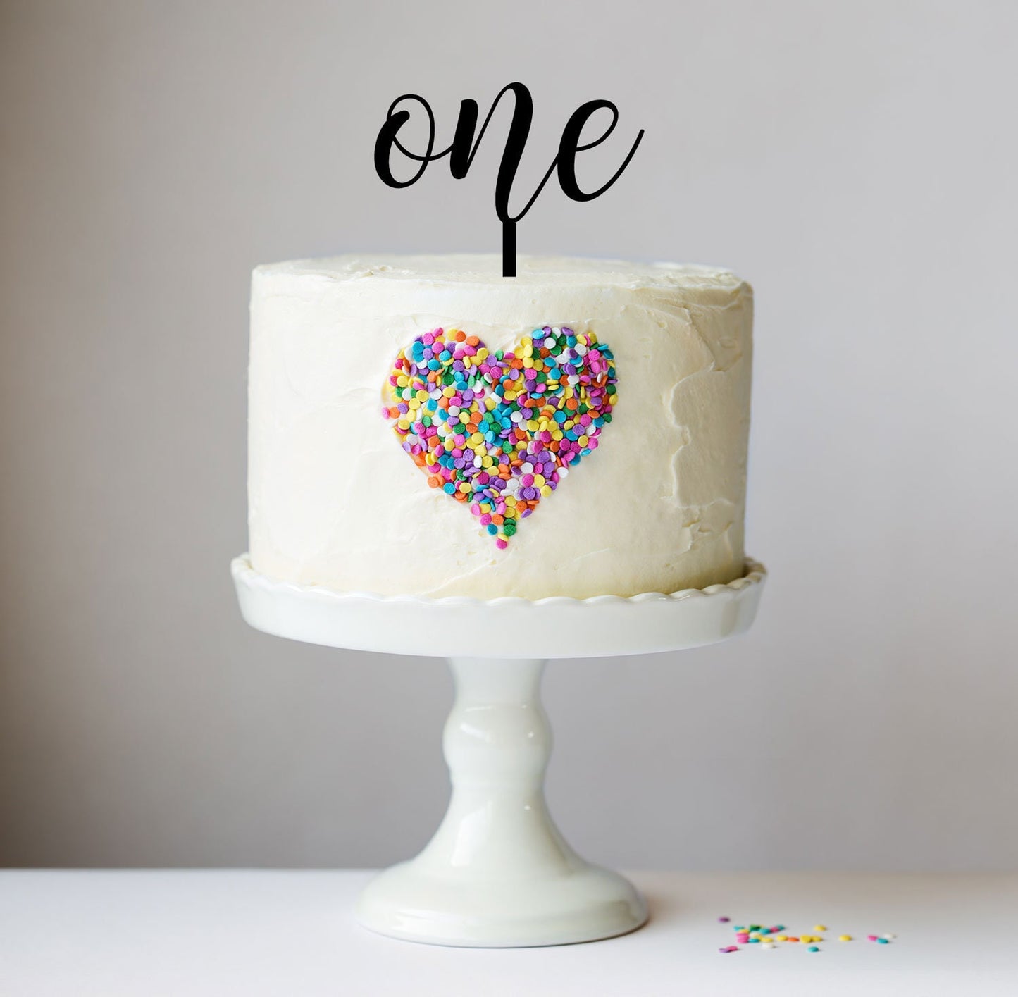 One Cake Topper - First Birthday Cake Topper - Style 3 - Letterfy 