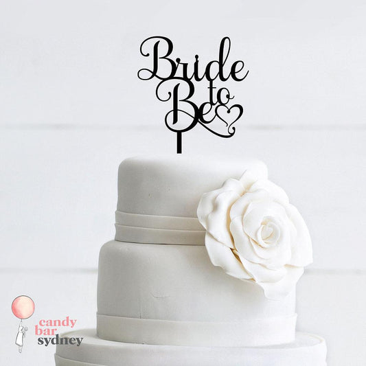 Bride To Be Bridal Shower Cake Topper - Wedding Cake Toppers - Rose Gold Cake Toppers - Letterfy 