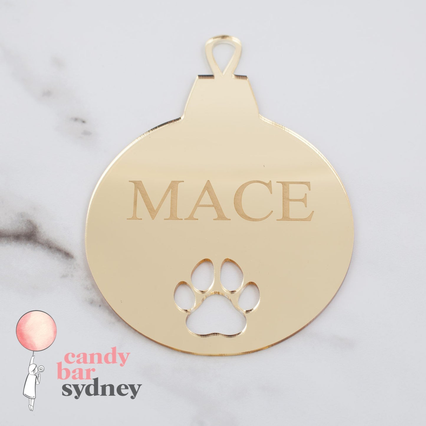 Personalised Christmas Pet Dog Bauble - Custom Decorations - Pet Toys - Letterfy 