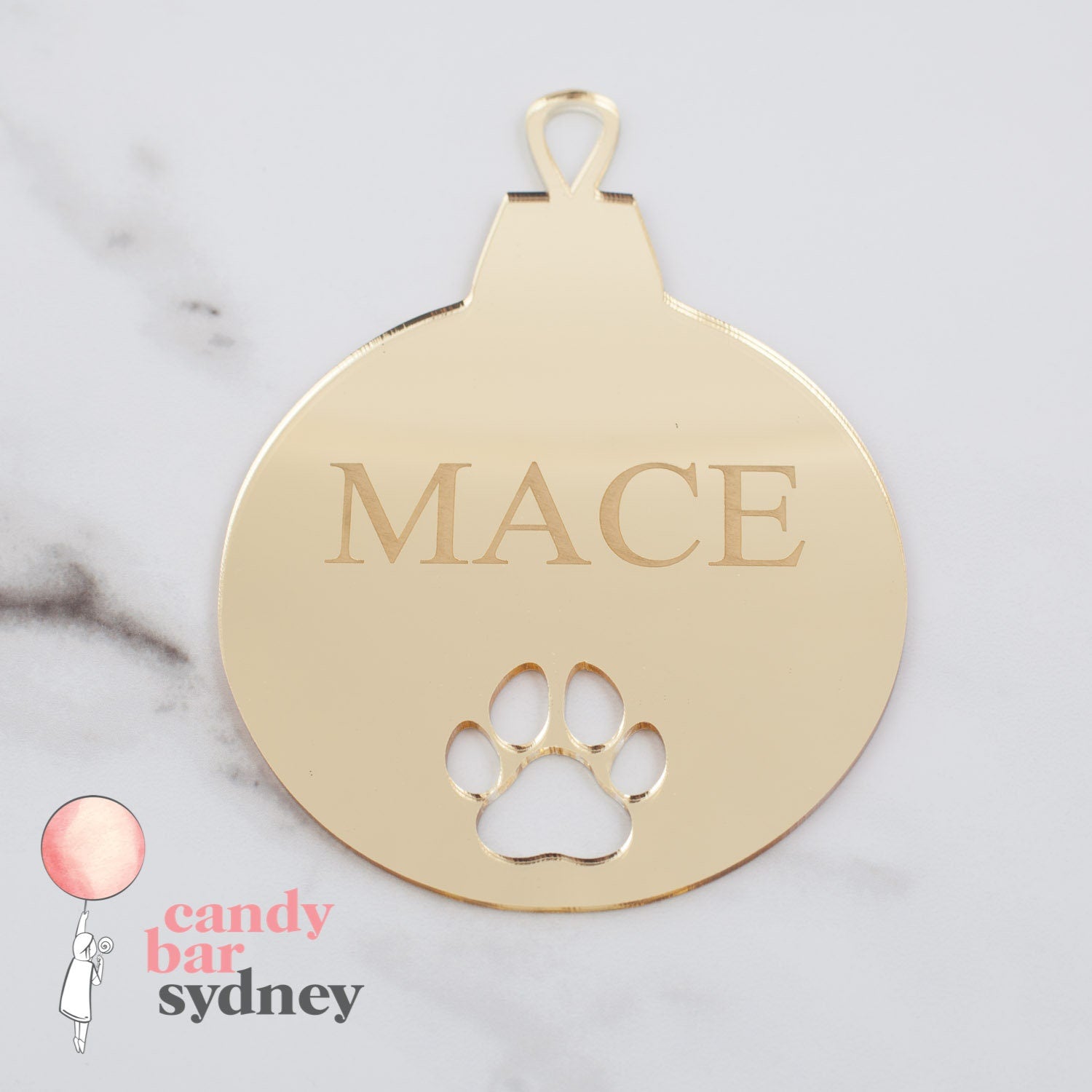 Personalised Christmas Pet Dog Bauble - Custom Decorations - Pet Toys