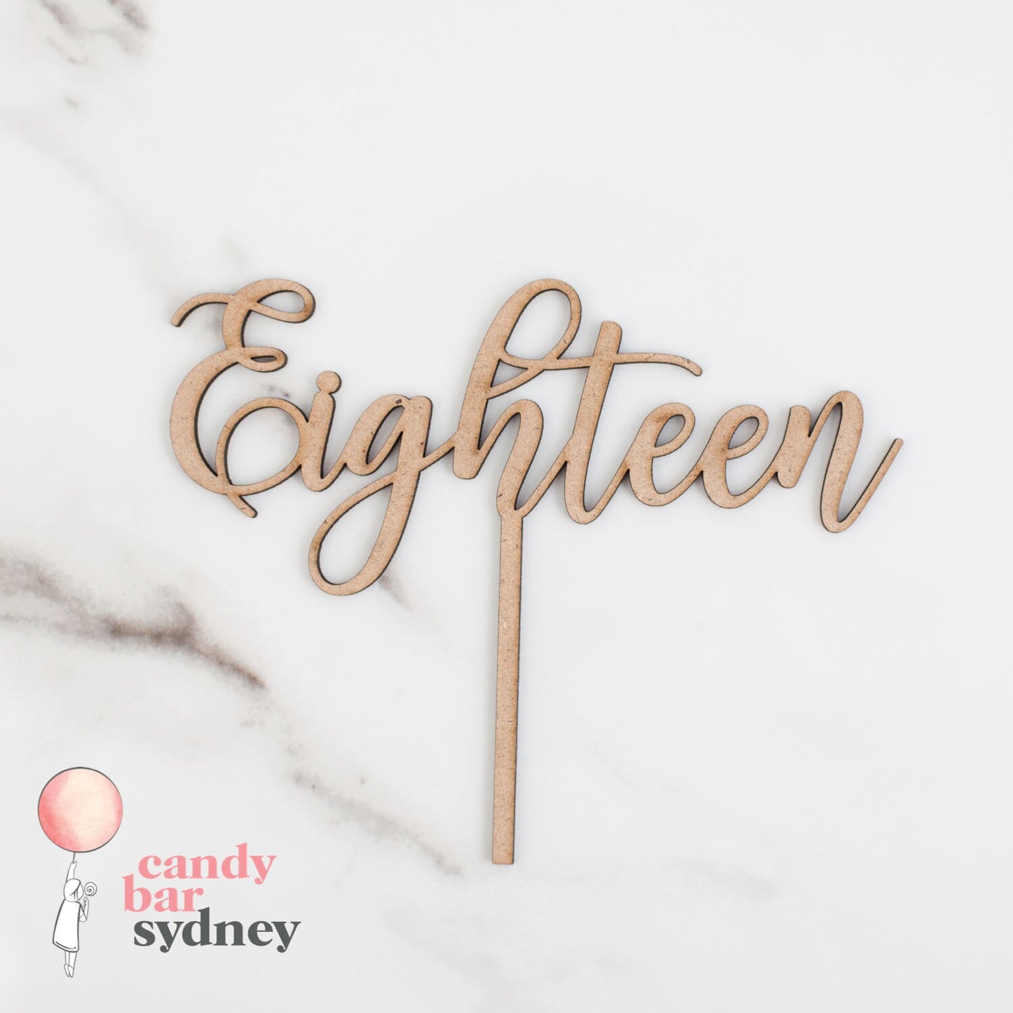 Eighteen 18th Birthday Cake Topper - Style 3 - Rose Gold Cake Toppers - Custom Cake Toppers - Letterfy 