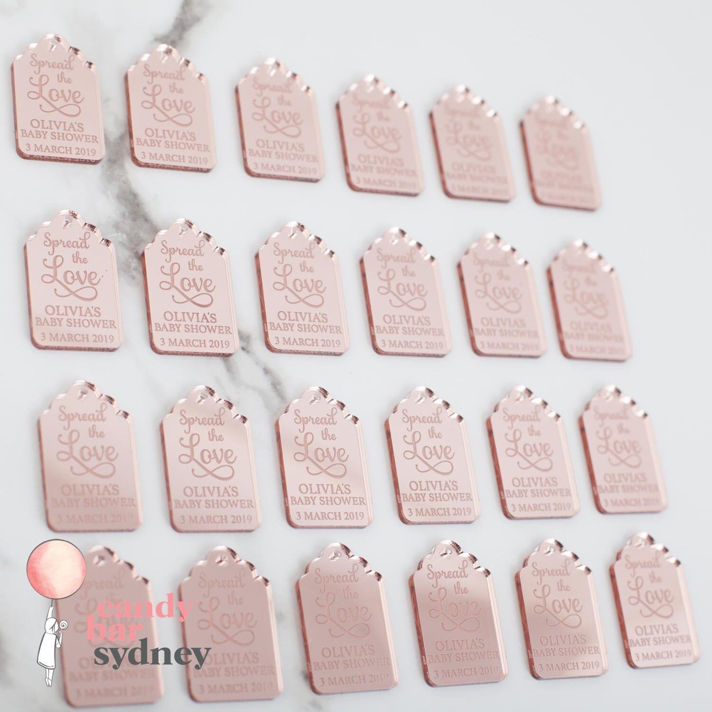 Mini Nutella Custom Bonbonniere Tags - Custom Gifts - Wedding Favours - Letterfy 