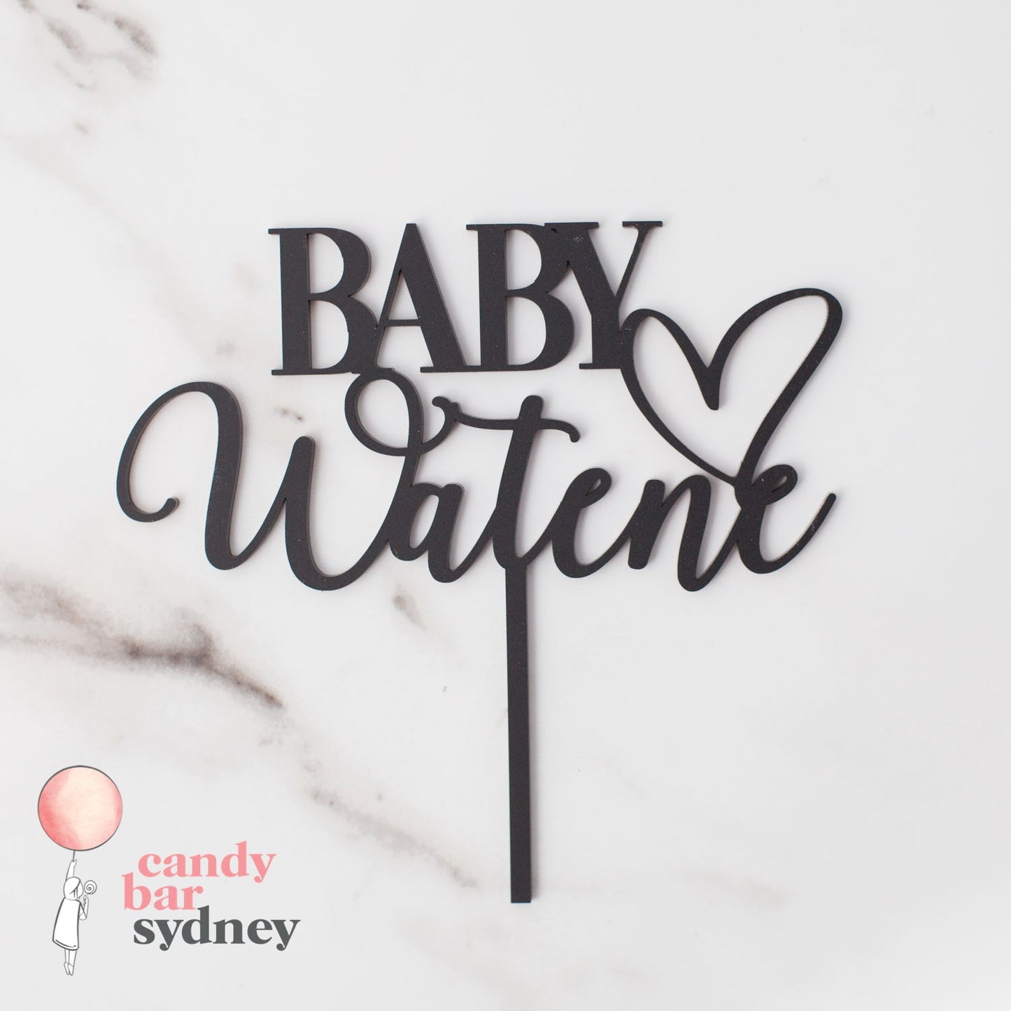 Personalised Baby Shower Cake Topper Style 1 - Custom Cake Toppers - Acrylic Cake Toppers - Letterfy 