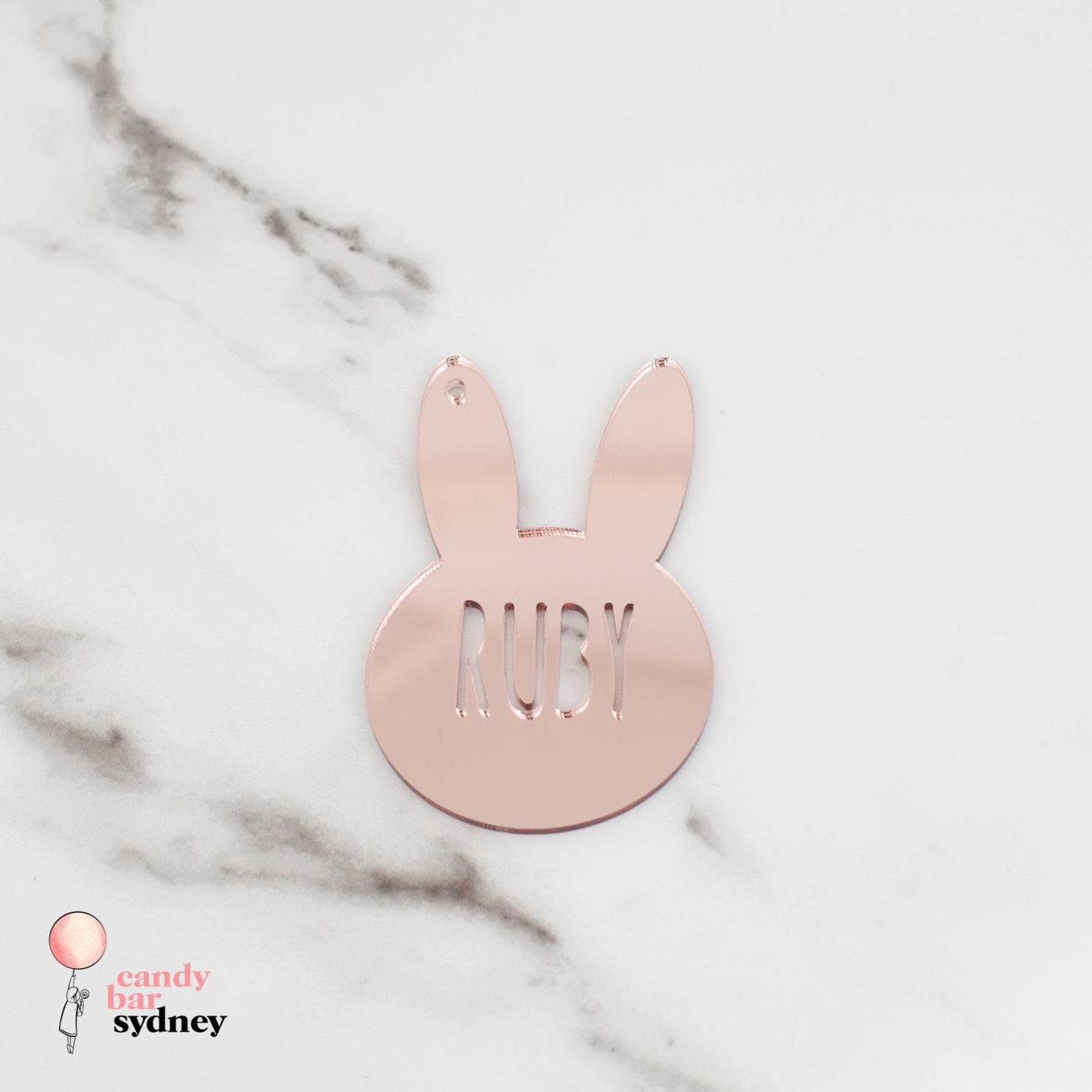 Personalised Easter Bunny Ears Hamper Tag - Custom Easter Gifts - Laser Cut Hamper Tags - Letterfy 