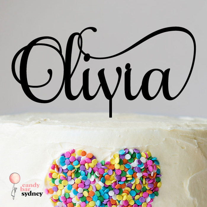 Single Name Custom Cake Topper - Birthday Cake Toppers - Personalised Cake Toppers - Letterfy 