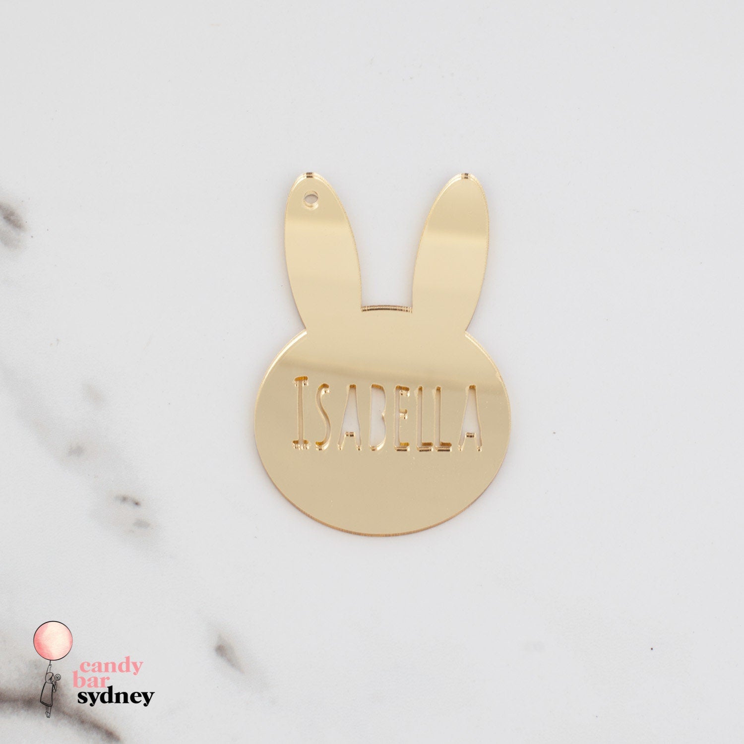 Personalised Easter Bunny Ears Hamper Tag - Custom Easter Gifts - Laser Cut Hamper Tags - Letterfy 