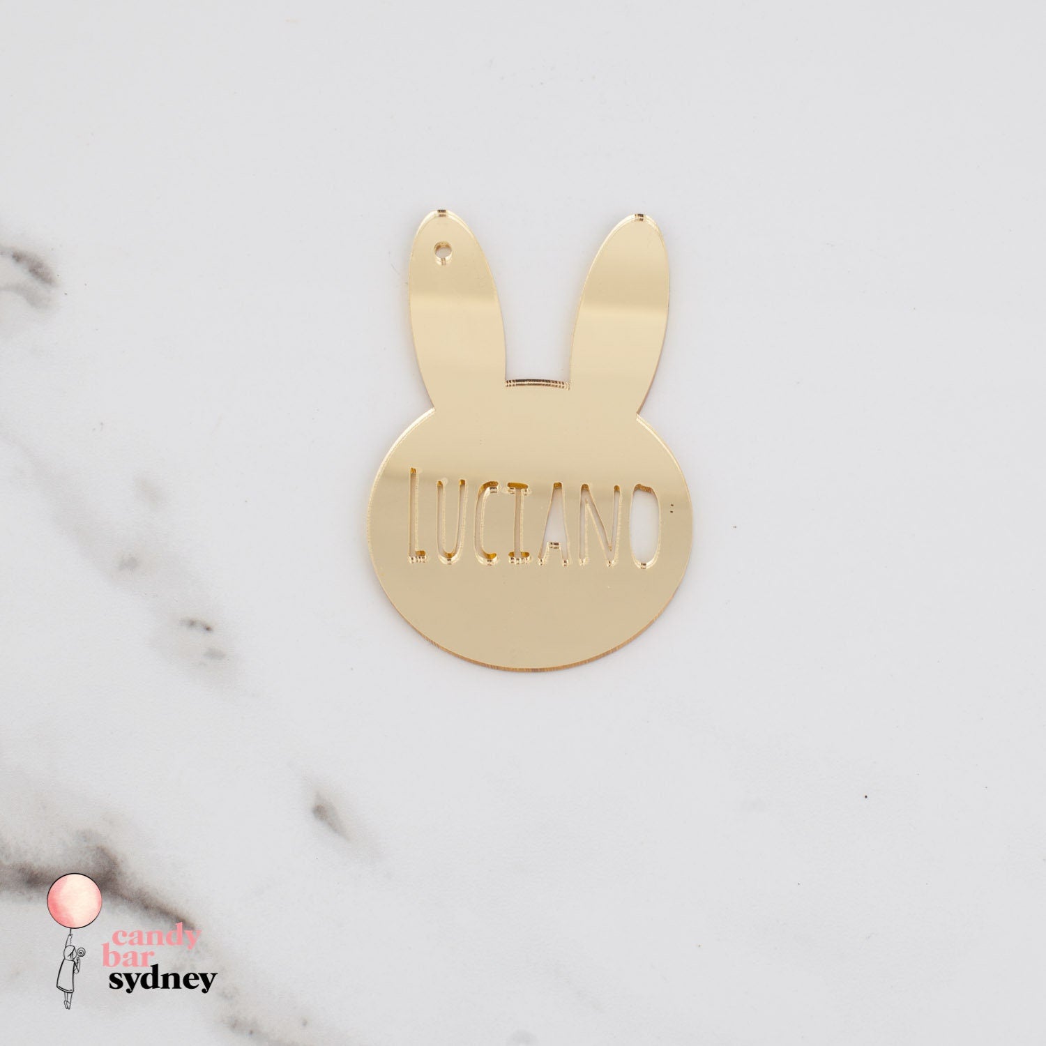 Personalised Easter Bunny Ears Hamper Tag - Custom Easter Gifts - Laser Cut Hamper Tags - Letterfy 