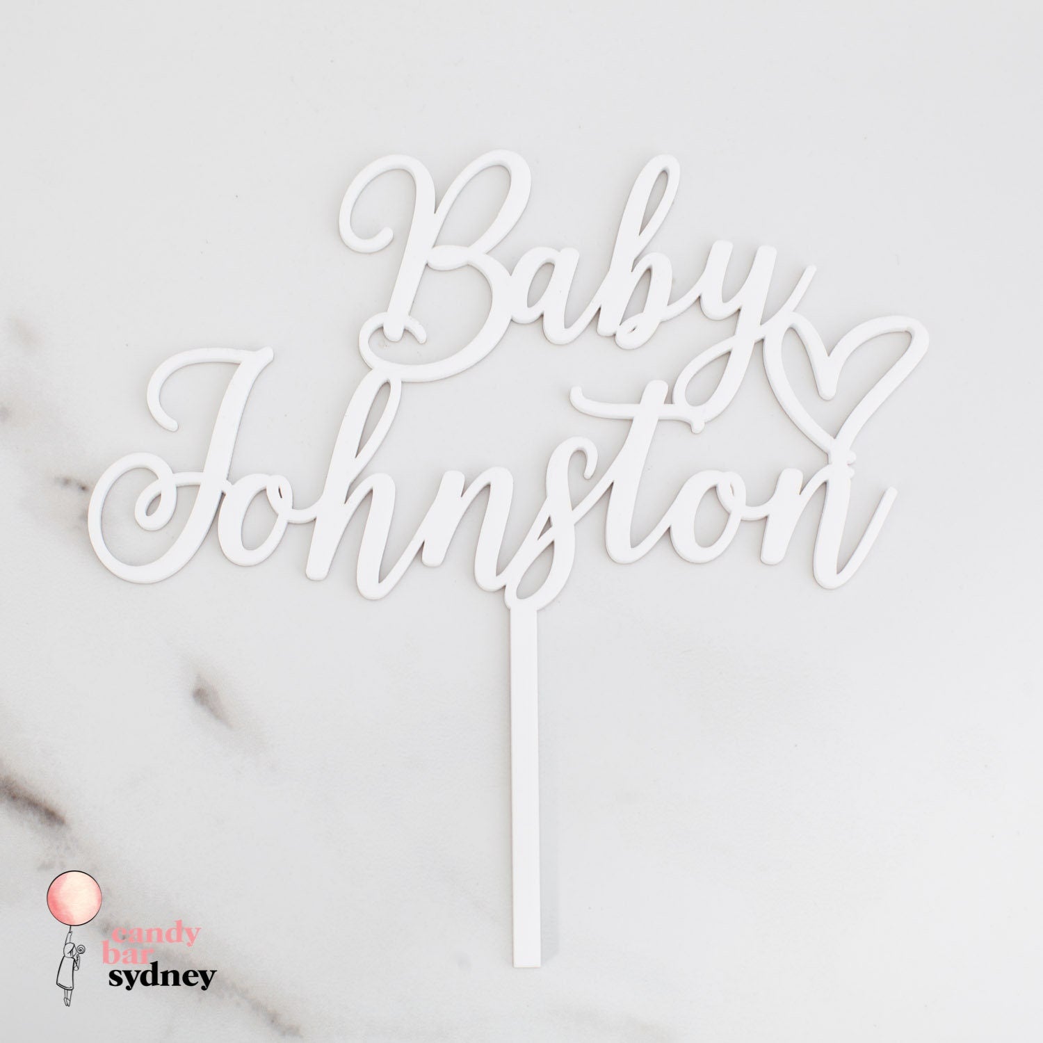 Personalised Baby Shower Cake Topper Style 3 - Custom Cake Toppers - Acrylic Cake Toppers - Letterfy 