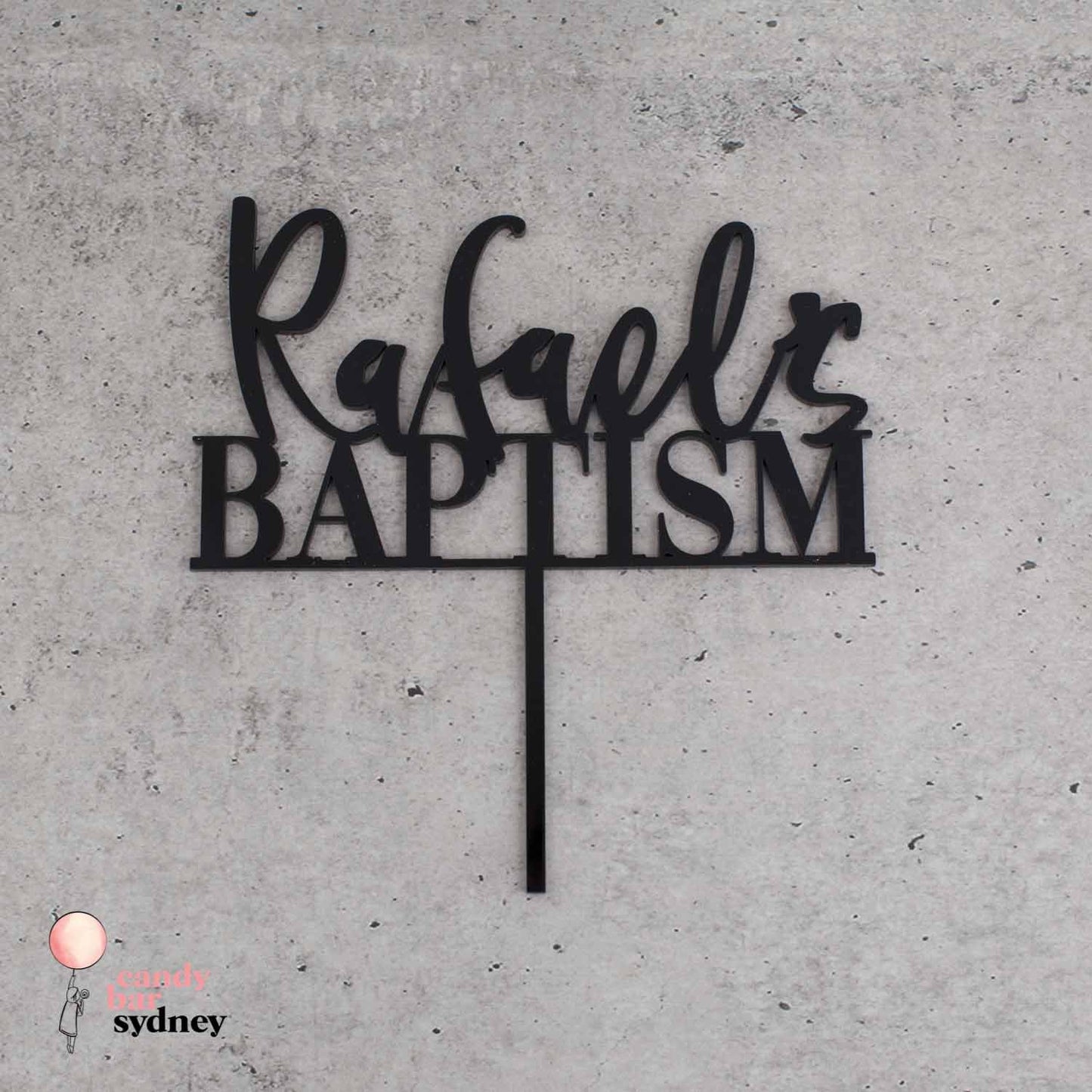 Personalised Baptism Cake Topper - Custom Cake Toppers - Acrylic and Wooden Cake Topper - Letterfy 