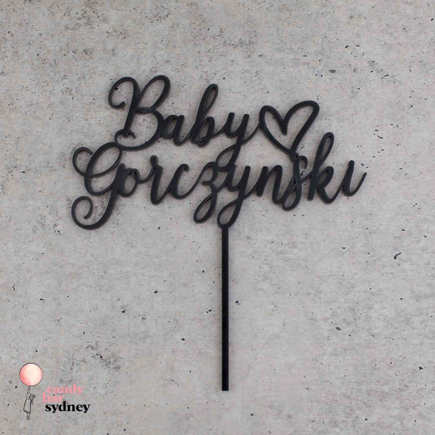 Personalised Baby Shower Cake Topper Style 3 - Custom Cake Toppers - Acrylic Cake Toppers - Letterfy 