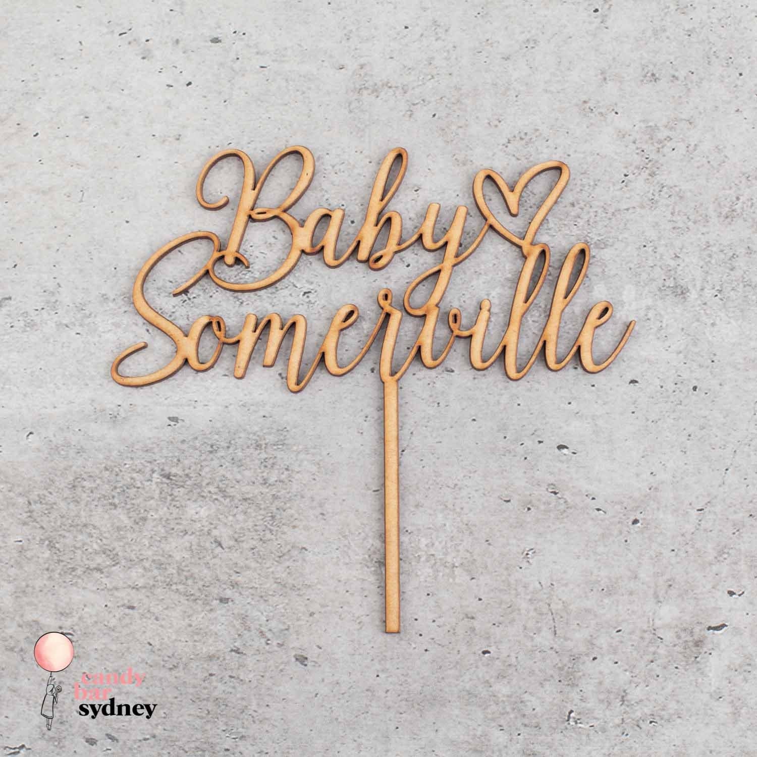 Personalised Baby Shower Cake Topper Style 3 - Custom Cake Toppers - Acrylic Cake Toppers - Letterfy 