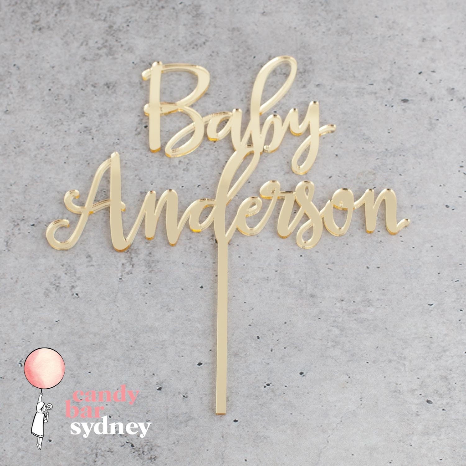 Personalised Baby Shower Cake Topper Style 4 - Custom Cake Toppers - Acrylic Cake Toppers - Letterfy 