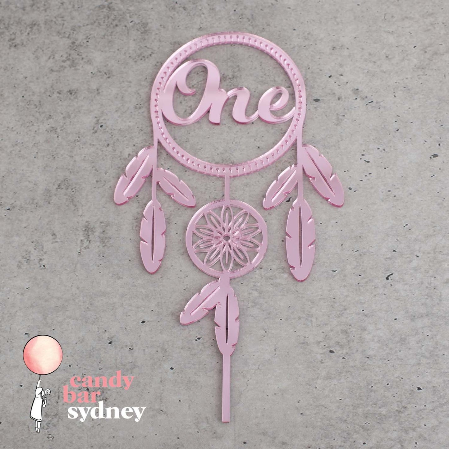 Custom Dream Catcher with Name Cake Topper - Personalised Cake Topper - Boho Party - Letterfy 