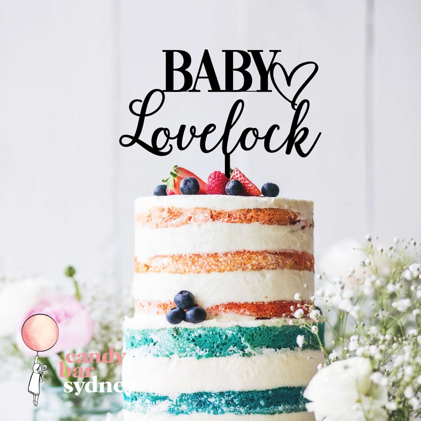 Personalised Baby Shower Cake Topper Style 1 - Custom Cake Toppers - Acrylic Cake Toppers - Letterfy 