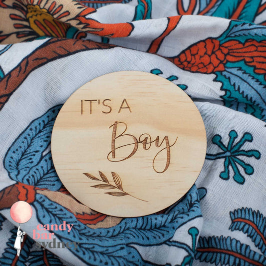 It's a Boy Baby Announcement - Gender Reveal - Baby Announcement - Letterfy 