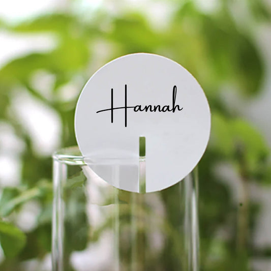 Stemless Drink Tags - Individual Names Style 1 - Letterfy 